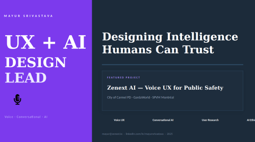 Zenext AI voice UX case study cover